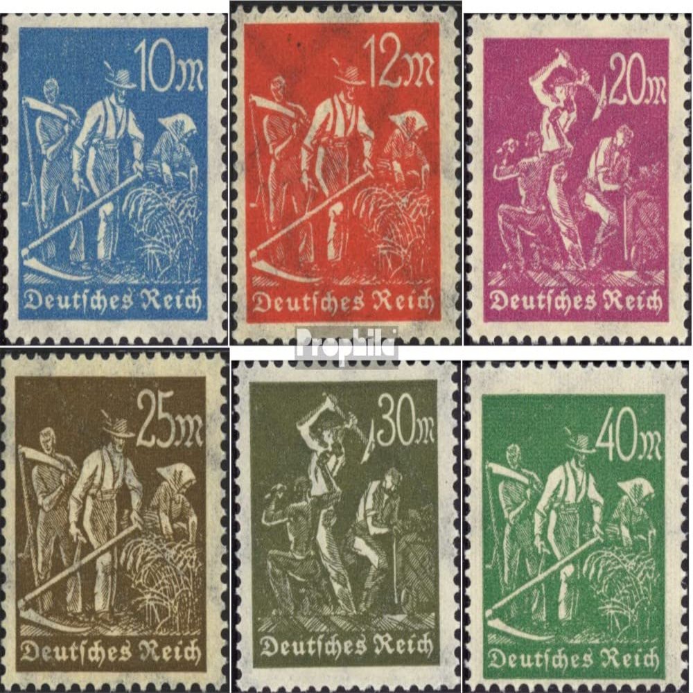 Prophila Collection German Reich 239–244 Canceled, 1922 Worker Groups/Supplementary Values