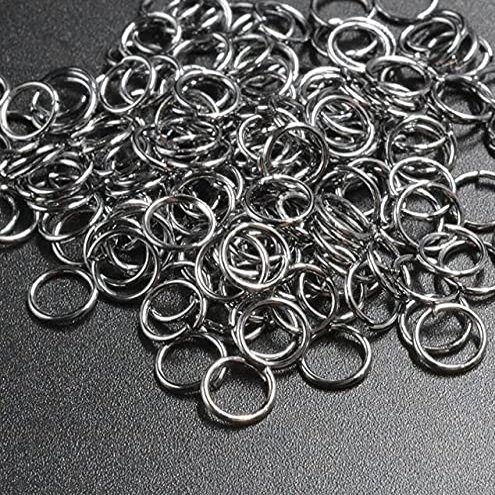 CODAO 50–200-Piece Open Jump Rings, 4–12 mm, Double-Loop Split Rings for DIY Jewelry Making