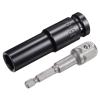 sourcing map 1/2-Inch Socket Accessory Set, 13 mm Deep 6-Point Impact Socket with 1/4-Inch Hex Shank Adapter view 1