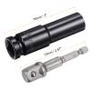 sourcing map 1/2-Inch Socket Accessory Set, 13 mm Deep 6-Point Impact Socket with 1/4-Inch Hex Shank Adapter view 2
