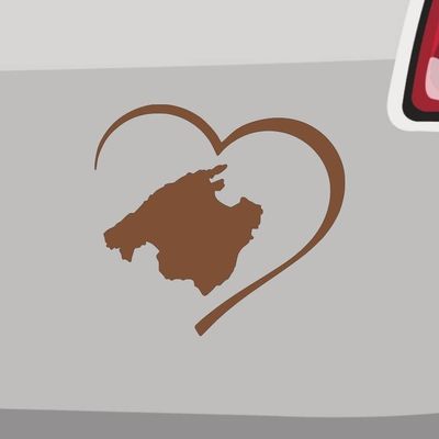 Heart Mallorca Sticker – 6 Sizes – Balearic Islands, Palma, El Arenal, Vacation, Beach, Sun