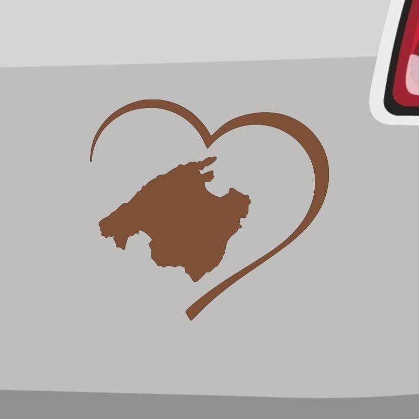 Heart Mallorca Sticker – 6 Sizes – Balearic Islands, Palma, El Arenal, Vacation, Beach, Sun