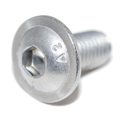 M3 x 4 A2 Stainless Steel Flanged Button Head Socket Screws, 15-Pack