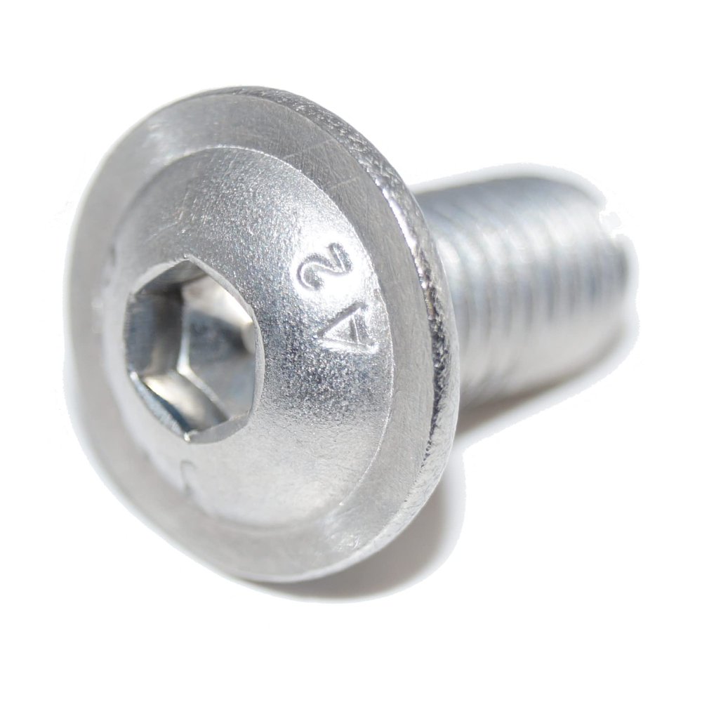 M3 x 4 A2 Stainless Steel Flanged Button Head Socket Screws, 15-Pack