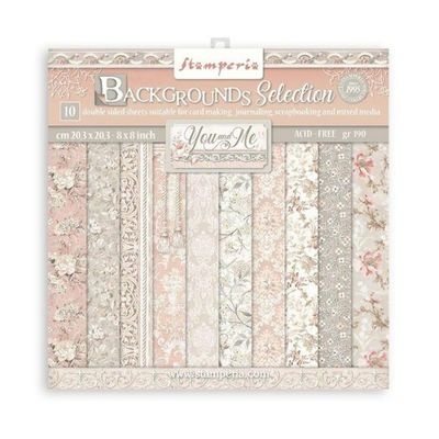 You and Me Scrapbooking Paper Pad, 10 Sheets, 8 x 8 in