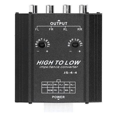 AMONIDA 4-Channel High-to-Low Audio Converter for Cars
