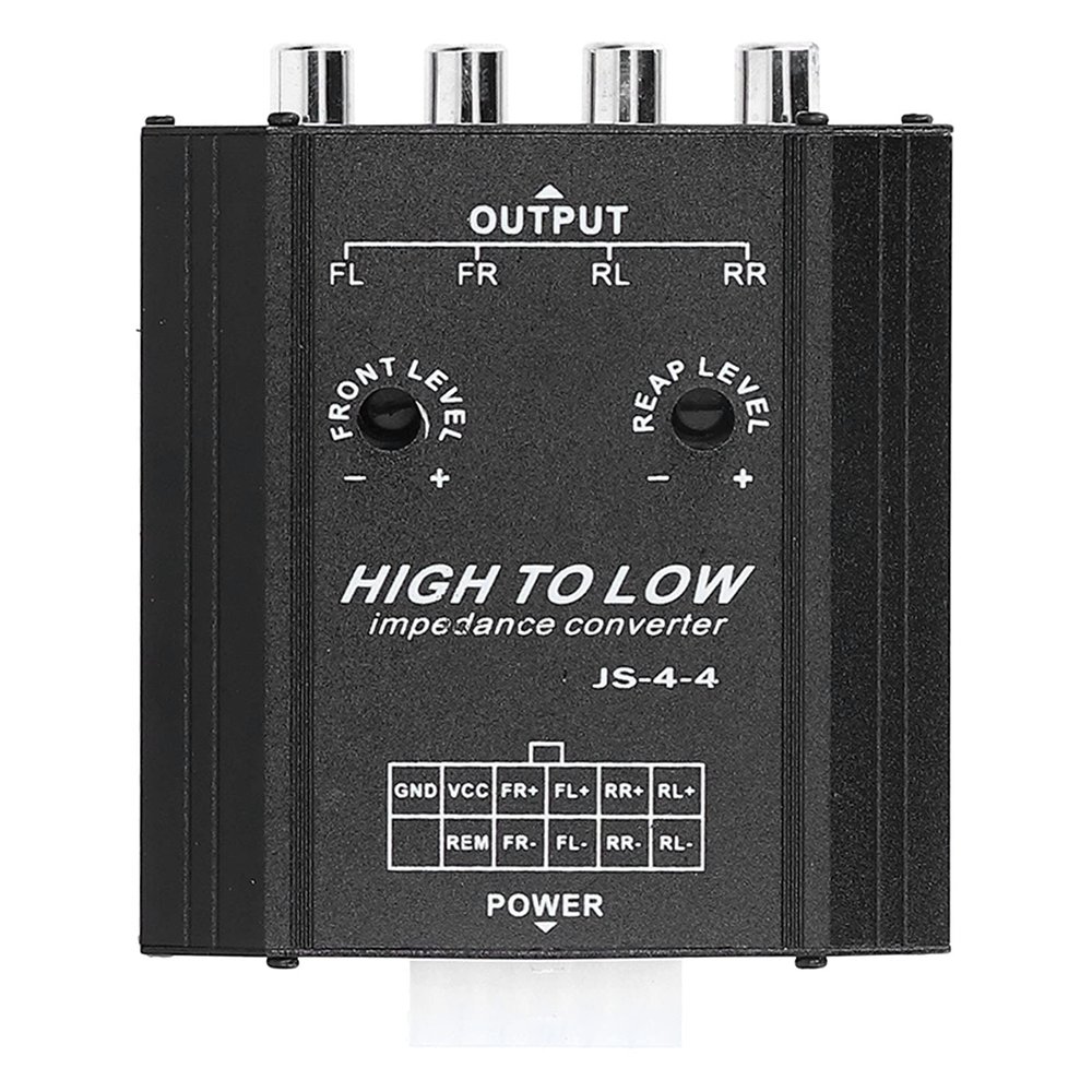 AMONIDA 4-Channel High-to-Low Audio Converter for Cars