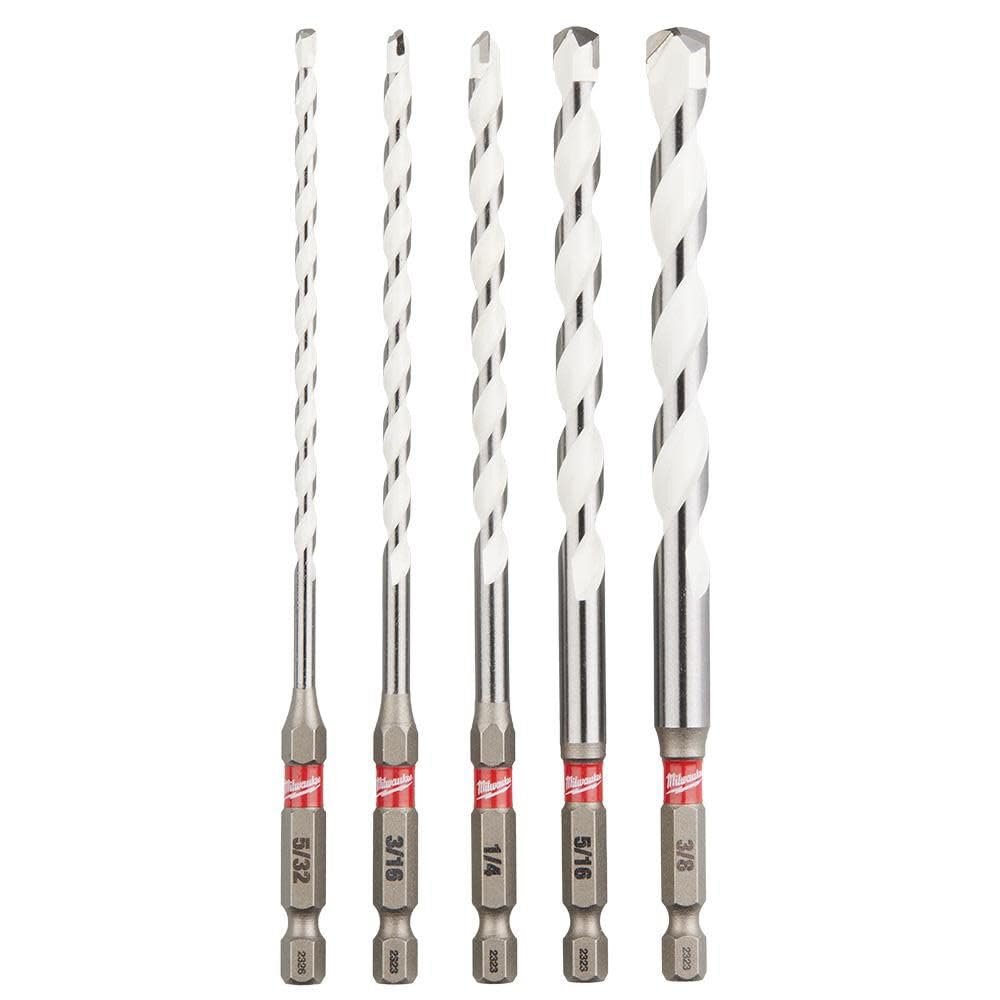 Milwaukee 5-Piece SHOCKWAVE Carbide Drill Bit Set