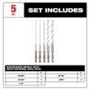Milwaukee 5-Piece SHOCKWAVE Carbide Drill Bit Set view 2