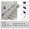 ZXFDM Black Stair Handrail, Wrought Iron, 14 ft/420 cm view 2