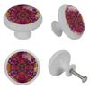 Round Fluorescent Cabinet Knobs, 4-Pack, Vintage Boho Flower, Glow in the Dark view 4
