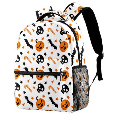 Leisure Campus Travel Backpack, Halloween Pumpkin & Eyeball Design, Medium, Color 2