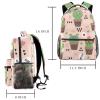 Leisure Campus Travel Backpack, Palm Leaf Pattern, Whisper Retro Style, with Bottle Holders, Color 3, Medium view 2