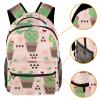 Leisure Campus Travel Backpack, Palm Leaf Pattern, Whisper Retro Style, with Bottle Holders, Color 3, Medium view 3