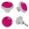 Round Glow-in-the-Dark Cabinet Knobs, Black/Red, 4-Pack view 4