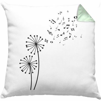 Trendation Musician Pillow with Filling, 40 x 40 cm, Green