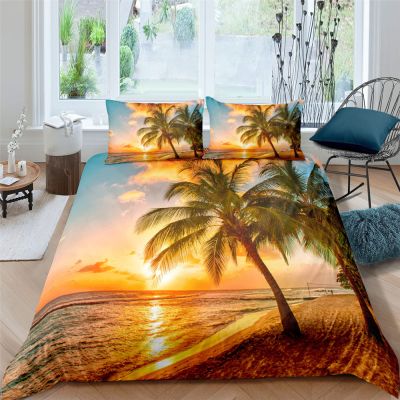 LSYW Yellow Palm Kids' Bedding Set, 135 x 200 cm