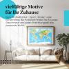 Postereck 0848 - Detailed World Map with Major Cities, English, Canvas, 60 x 40 cm view 4