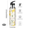 Yellow Giraffe 600 ml Insulated Stainless Steel Water Bottle with Straw Lid view 3