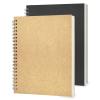 Lined College Notebooks, Spiral-Bound, 100 Pages, 50 Sheets, 19 x 13 cm, Black and Yellow Covers, 2-Pack view 1