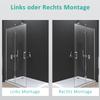 Walk-In Shower Screen 96 x 195 cm, Folding, 6 mm Nano Safety Glass view 3