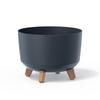 Prosperplast Gracia Standard Eco Wood Planter with Removable Legs and Insert, 290 mm, ECO Anthracite view 1