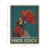AOOEDM Chicken Coop Nice Cock Metal Sign for Garage, Man Cave, Bar, Kitchen, and Coffee Shop view 2