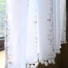 A.Monamour White Cotton Botanical Embroidered Café Curtain view 3