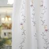A.Monamour White Cotton Botanical Embroidered Café Curtain view 4