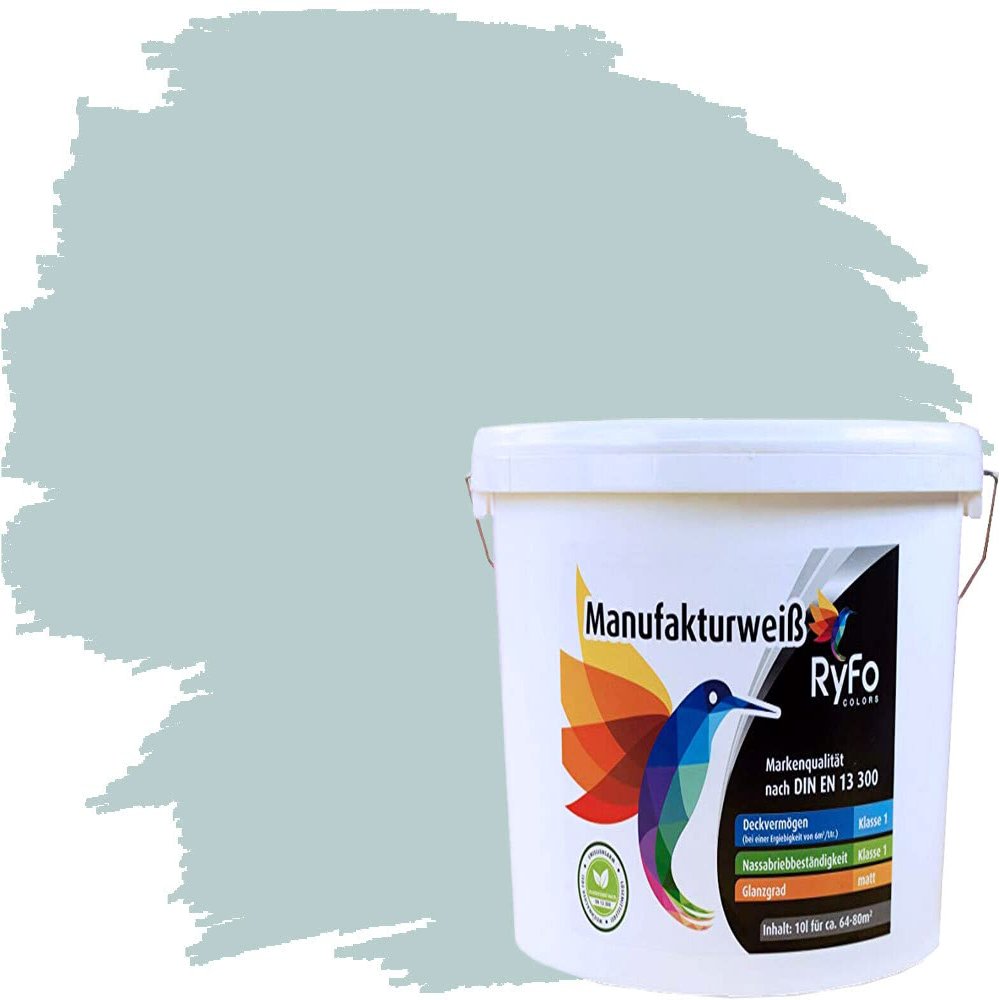 RyFo Colors Colored Wall Paint Manufaktur White Lagoon Light 10 L