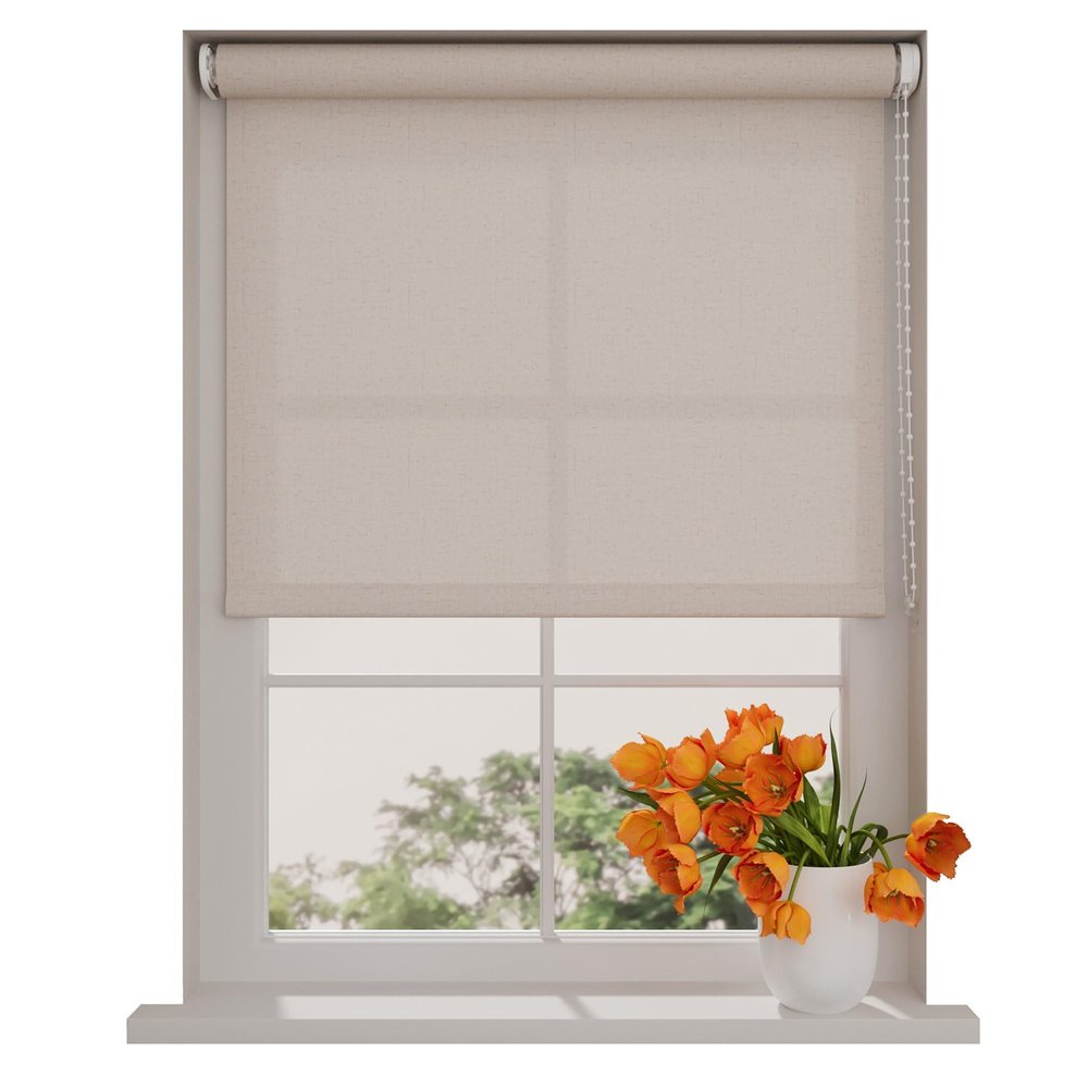 Easy Roller Blind - Light-Filtering - Linen Look - 80 x 190 cm