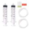 14-Piece 50 mL Syringe Set with 14-Gauge Blunt-Tip Needles, Syringe Caps, and Transparent Tube for Refilling and Measuring Liquids, Oil, or Glue view 1
