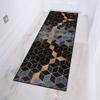 Nonslip Geometric Black and Gray Diamond Runner Rug for Hallway, 80 × 500 cm view 3