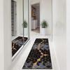 Nonslip Geometric Black and Gray Diamond Runner Rug for Hallway, 80 × 500 cm view 4