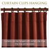 StangH Rust Velvet Curtains, Extra Long, Light-Blocking, 132 x 305 cm, 2 Panels view 3