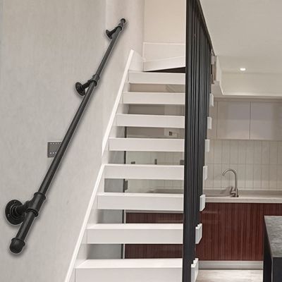 ZXFDM Stair Handrail for Children and Older Adults, Segmental Wrought-Iron Railing, Non-Slip Safety Grab Bar for Bathroom/Hallway (5 ft/150 cm)