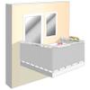 Balcony Privacy Screen 115 x 550 cm, Light Gray view 1