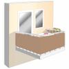 Balcony Privacy Screen 90 x 650 cm, Weather-Resistant, with Zip Ties and Rope, Khaki view 1