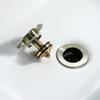 WRIST Pop-Up Bathroom Sink Drain with Overflow, Adjustable ABS Pipe, Brushed Gold view 3
