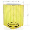 Azar Displays 701414-YEL-4C32 Rotating Countertop Pegboard Display Kit with Hooks, 35.6 W x 35.6 D x 50.8 H cm, Yellow view 3
