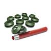 50 AWAPRO Green Plastic Grommets + 13 mm Hole Punch Set view 1