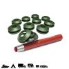 50 AWAPRO Green Plastic Grommets + 13 mm Hole Punch Set view 2