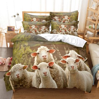 YYZBS 3D White Sheep Duvet Cover Set, 200 x 200 cm