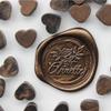 240 Heart-Shaped Wax Seal Beads for Cards, Envelopes, Invitations, and More, Antique Gold view 1