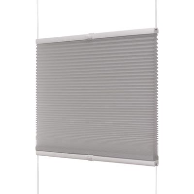 Ventanara Honeycomb Pleated Blind, No Drilling, Adhesive, 50 x 130 cm, Gray Daylight