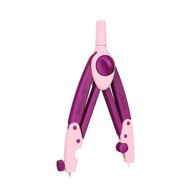Pelikan griffix School Compass, 150 mm, with Replacement Leads, Sharpener and Point Guard, Sweet Berry, 1 pc.