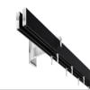 DcoProfi Double-Track Inside-Run Curtain Rod Set, Long, Rectangular, Black/Chrome, 200 cm view 1