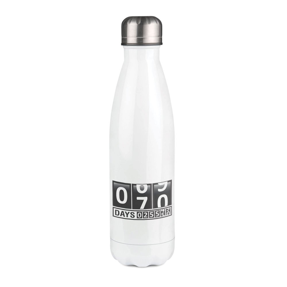 Insulated Bottle with 70 Years Design, White