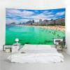 Large Woman, Natural Landscape & Seaside City Tapestry Wall Hanging view 2