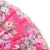 Tiuimk Japanese Folding Fan with Oriental Flowers, Rose Red view 2